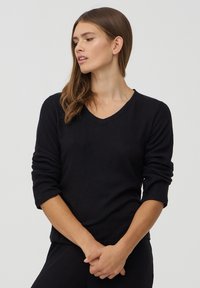 Terranova A CON SCOLLO  - Maglietta a manica lunga - nero