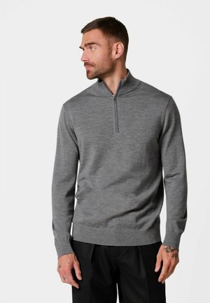 PROFUOMO, THE MERINO HALF ZIP - Jersey de punto - dark grey