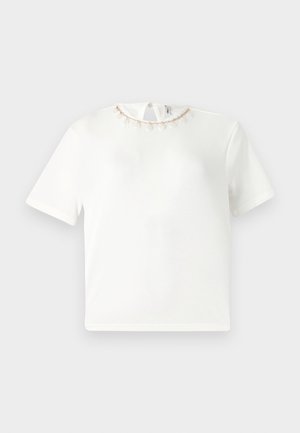 ONLY, ONLELLEN O NECK BOX - T-shirt con stampa - cloud dancer