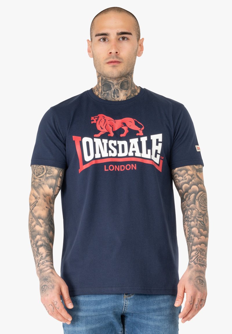 Lonsdale Marškinėliai su spaudiniu - navy red white
