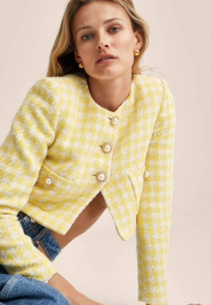 Damen Strickjacken | Mango LUCIA Blazer pastelgul/hellgelb - XC05340 Damen Strickjacken | Mango LUCIA Blazer pastelgul/hellgelb - XC05340