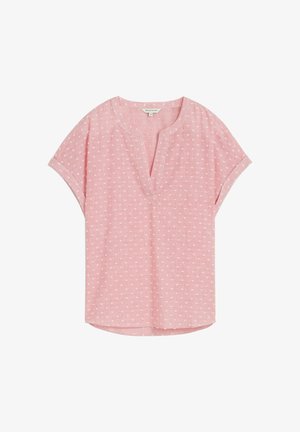 TOM TAILOR, TOM TAILOR BLUSEN & SHIRTS LOOSE FIT BLUSE MIT STICKEREI - Bluse - red dobby stripe