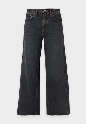 Topshop, CROPPED  - Wide leg - black denim