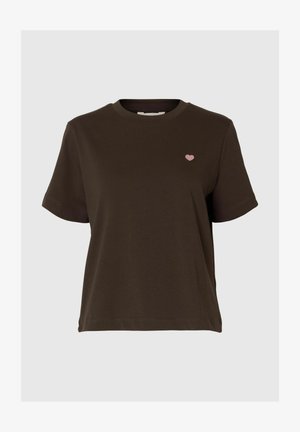 Selected, T-SHIRT MIT RUNDHALSAUSSCHNITT BESTICKTES - T-shirt basique - delicioso