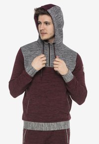 Cipo & Baxx Kapuzenpullover - burgundy-grey