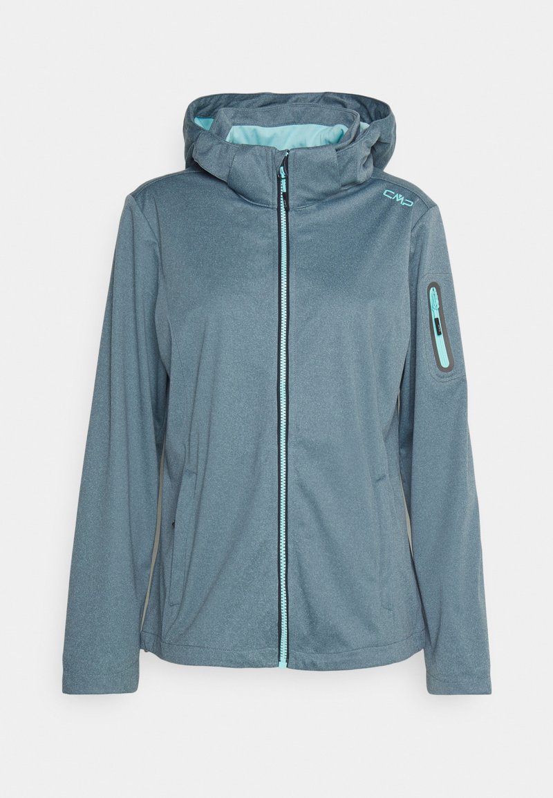 CMP Softshelljas turquoise gemêleerd