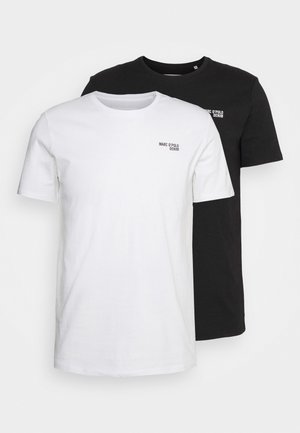 WITH LOGO ON CHEST 2 PACK - Jednoduché triko - multi/white