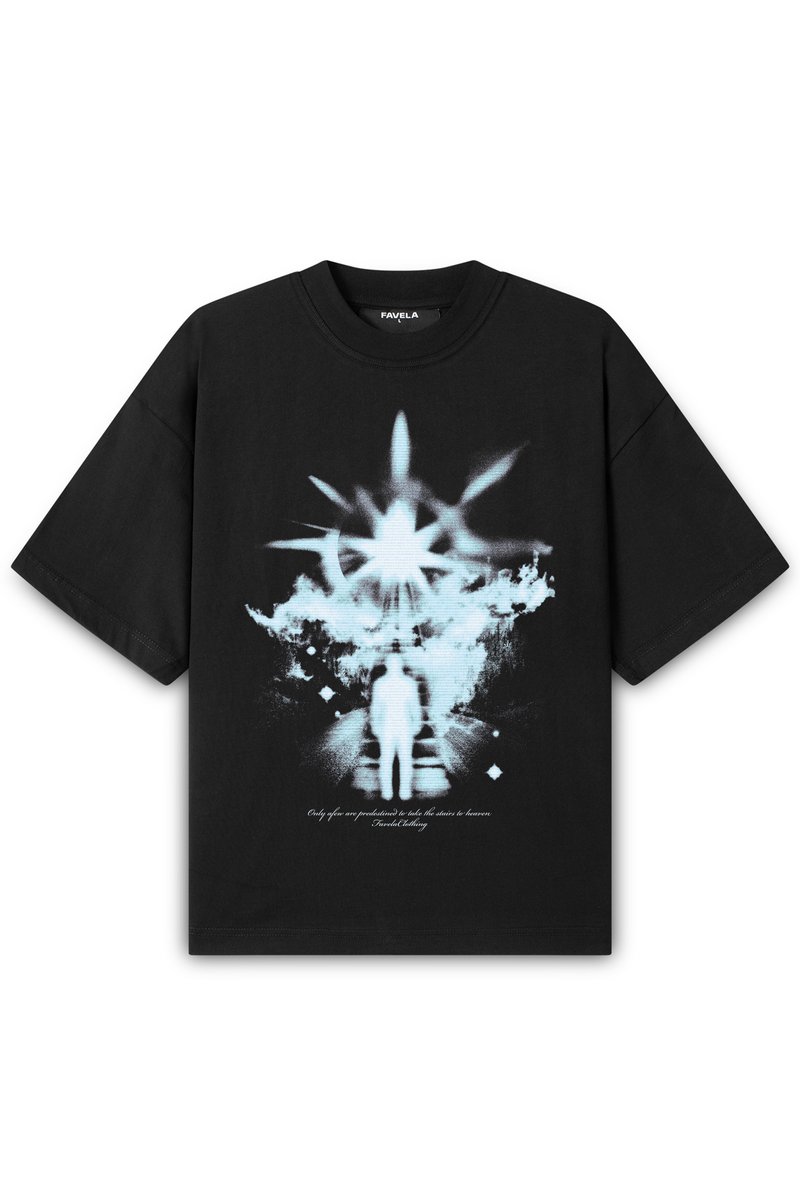 FAVELA T-shirt print zwart