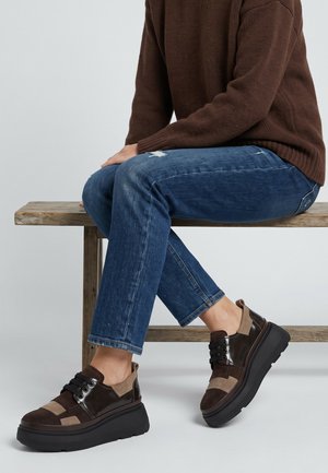 VENEZIA, LACE-UPS - Snøresko - dark brown