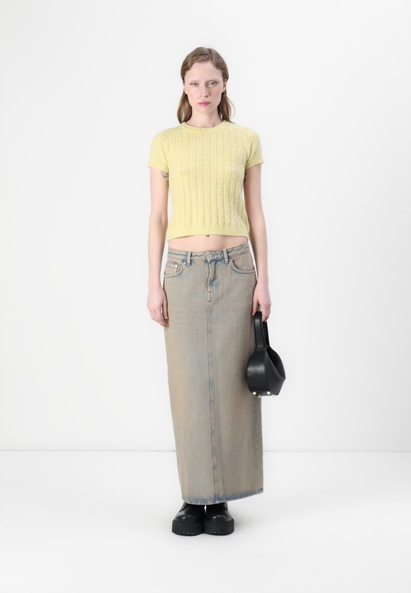 ELSIE LONG SKIRT - Denim skirt - tinted earth4