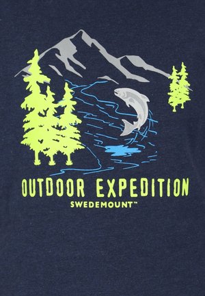 Swedemount, SWEDEMOUNT - T-Shirt print - navymelange salmon