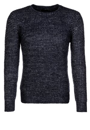 Strickpullover - mottled dark blue