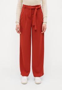 Anna Field Tall Hlače - dark red
