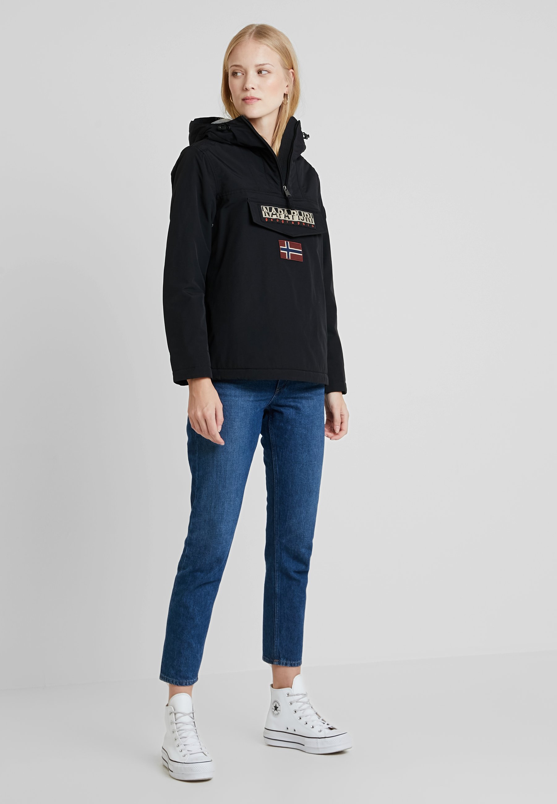 Napapijri RAINFOREST Windbreaker blackschwarz Napapijri RAINFOREST Windbreaker blackschwarz