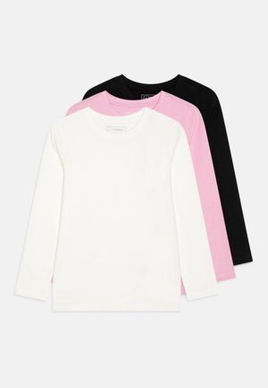 UNISEX 3 PACK  - Bluză cu mânecă lungă - black/light pink/white