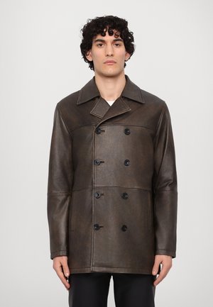 PAUL DOUBLE BREASTED JACKET DISTRESSED - Abrigo corto - black aged