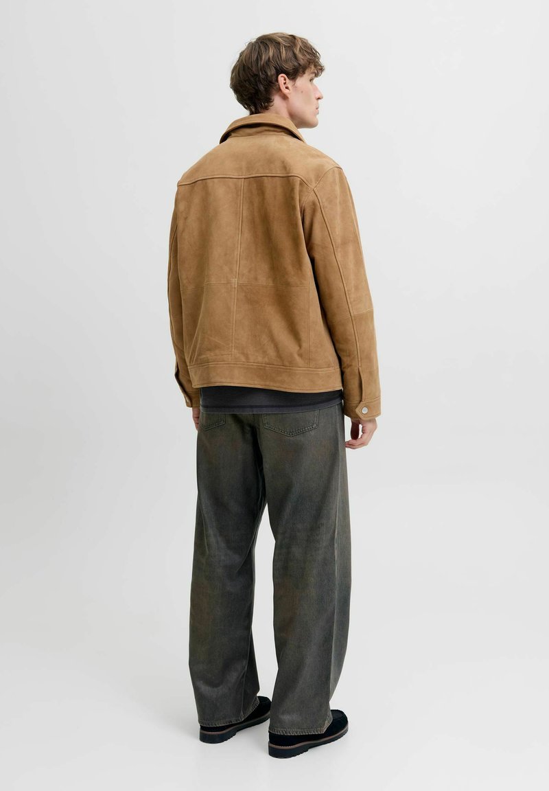 Jack & Jones Suede Suede - Light jacket - Brown/beige - Zalando.co.uk