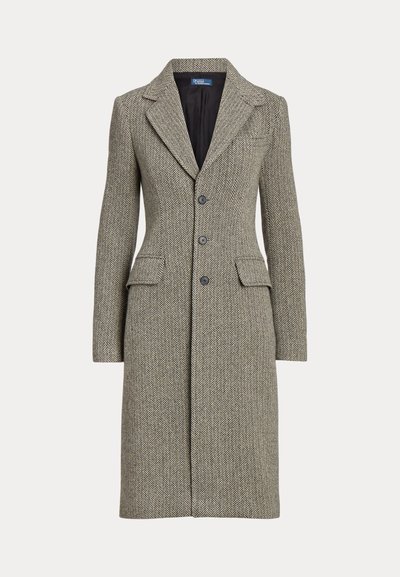Polo Ralph Lauren HERRINGBONE COAT - Klasisks mētelis - black/cream