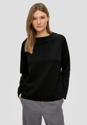 s.Oliver MIT MUSTERSTRUKTUR - Sweater - schwarz