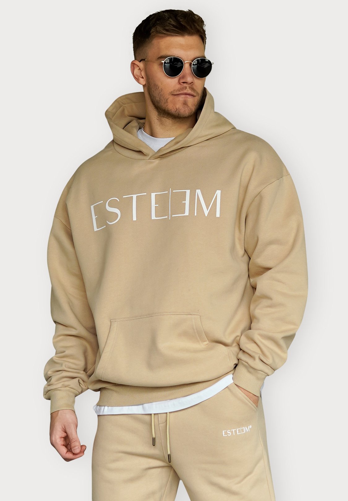 ESTEEM LETTERING OVERSIZED HOODIE - Kapuzenpullover - camel - Zalando.de