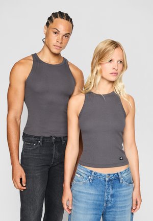 EXCLUSIVE LABEL TANK UNISEX - Top - washed black