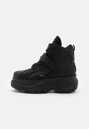 Lace-up ankle boots - black