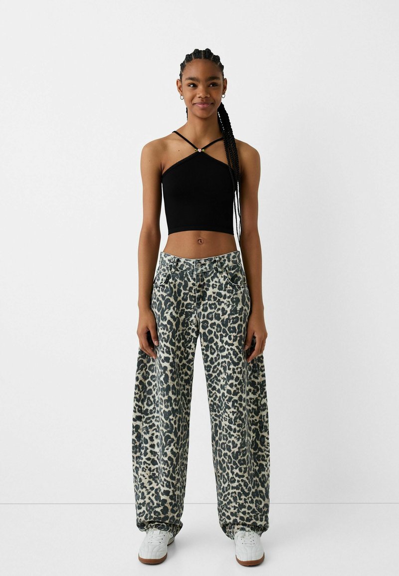 Bershka Top zwart Bershka Top zwart