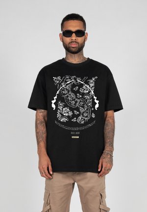 PAISLAY X HEAVY - Camiseta estampada - black