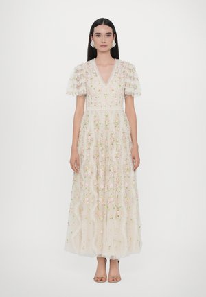 FLORENTINA RUFFLE ANKLE GOWN - Vestido de fiesta - cream