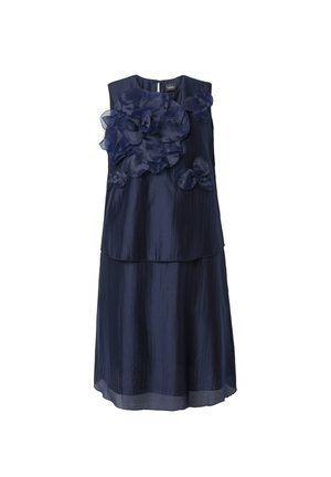 Ulla Popken, CHIFFON FLOWER APPLIQUE DRESS - Robe de soirée - marine