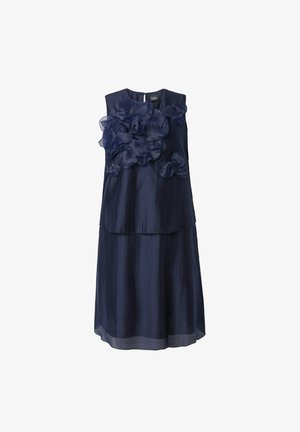 Ulla Popken, CHIFFON FLOWER APPLIQUE DRESS - Robe de soirée - marine