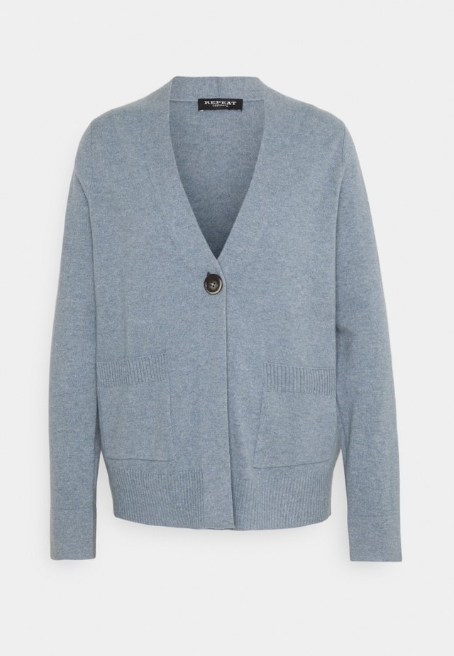 Strickjacke - dusty blue