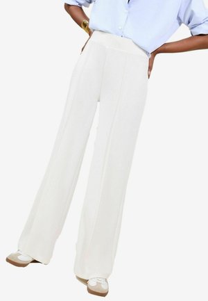 Lipsy HIGH WAIST WIDE LEG - Stoffhose - white