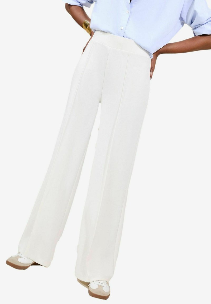 Lipsy HIGH WAIST WIDE LEG - Kalhoty - white