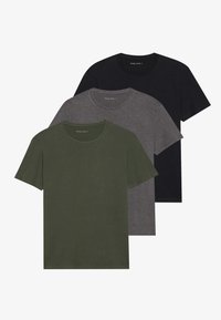 3 PACK - Navadna majica - black/grey/green