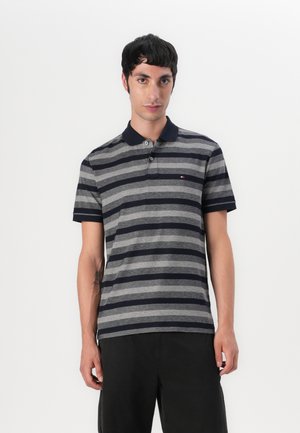 Tommy Hilfiger STRIPE STRUCTURE  - Polo shirt - desert sky/mid grey