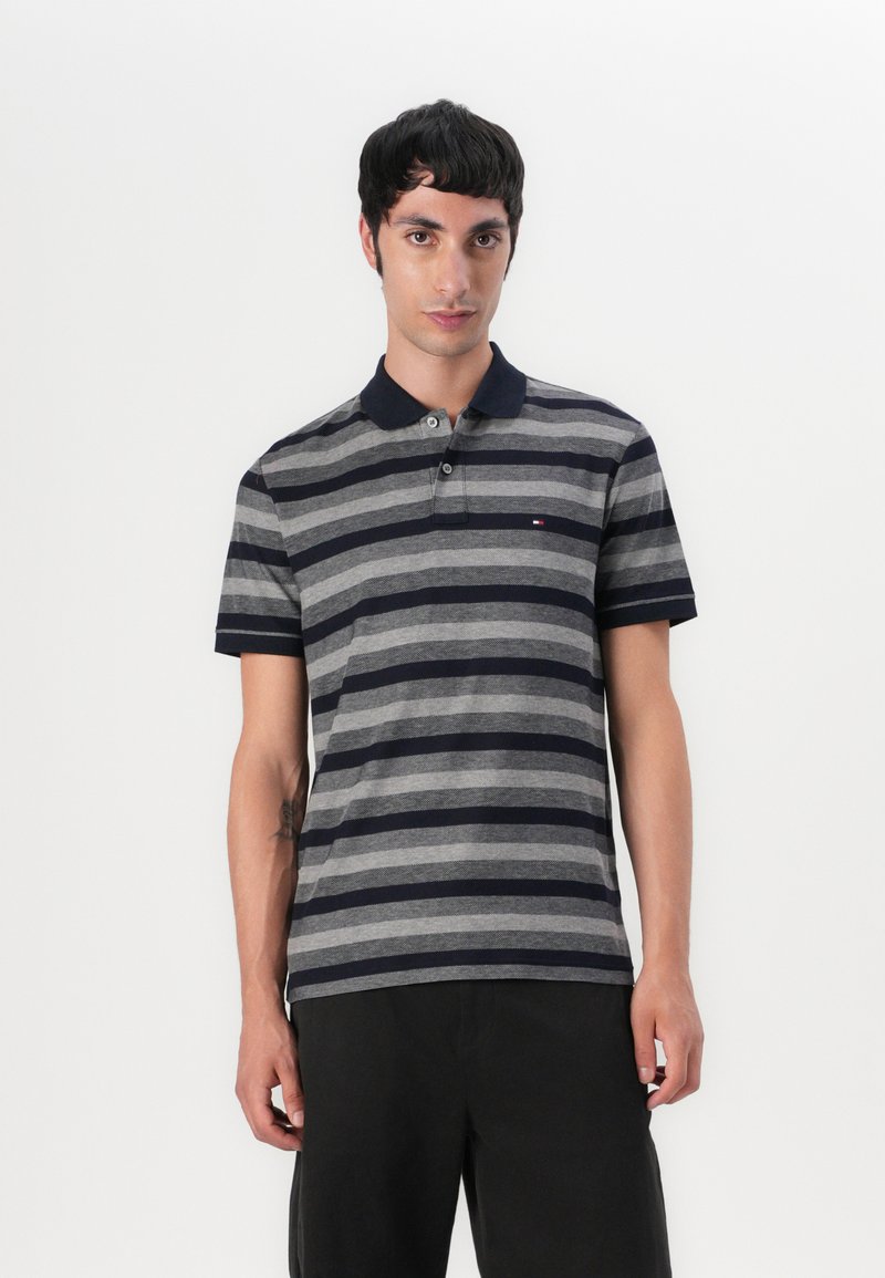 Tommy Hilfiger STRIPE STRUCTURE  - Pikeepaita - desert sky/mid grey