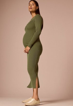 Next, MATERNITY LONG SLEEVE KNITTED DRESS - Vabalt langev kleit - khaki green