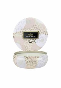 Voluspa 3-WICK  DECORATIVE TIN SANTAL VANILLE 340G - Doftljus - silver