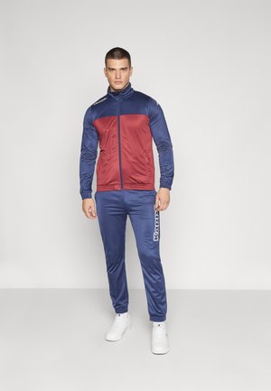 SET - Tuta - red granata/blue marine