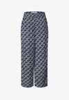 HIGH-WAIST WIDE-LEG PANTS IN A LOOSE FIT - Pantalon classique - shadowed navy