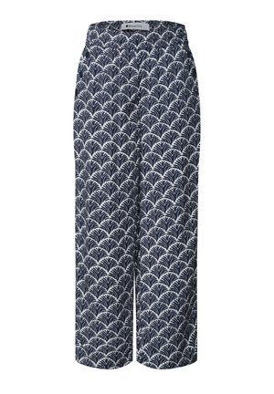 Street One, HIGH WAIST WIDE LEG HOSE IM LOOSE FIT - Pantalon classique - shadowed navy
