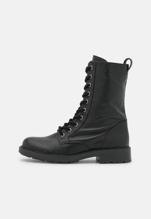 Botines con cordones - black