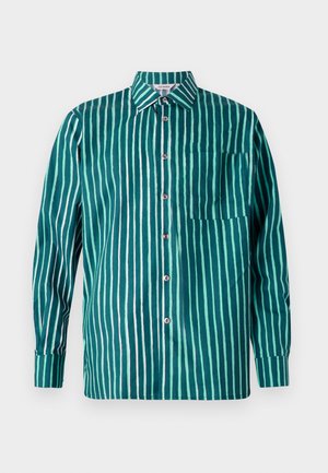 Marimekko JOKAPOIKA UNISEX - Skjortebluse - dark green/turquoise/white