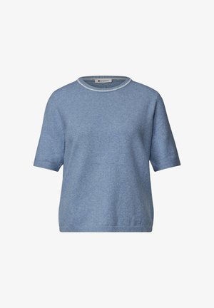 Street One, Corduroy Blazer with Lapel Collar and Buttons - T-shirt basic - northern blue mel.