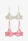 NON PAD BALCONY FIT - EMBROIDERY BRAS 2 PACK . - Underwired bra - coral ecru