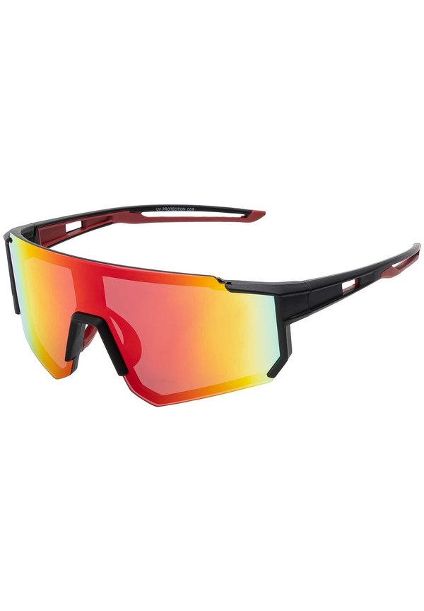 VOLLRAND VISIER VERSPIEGELT - Sonnenbrille - rot