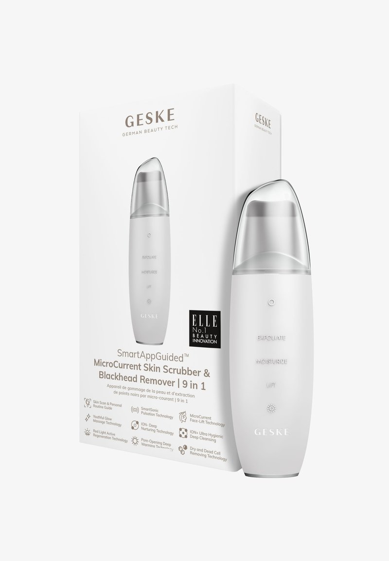 GESKE MICROCURRENT SKIN SCRUBBER BLACKHEAD REMOVER 9 IN 1 - Hudplejeredskab - white