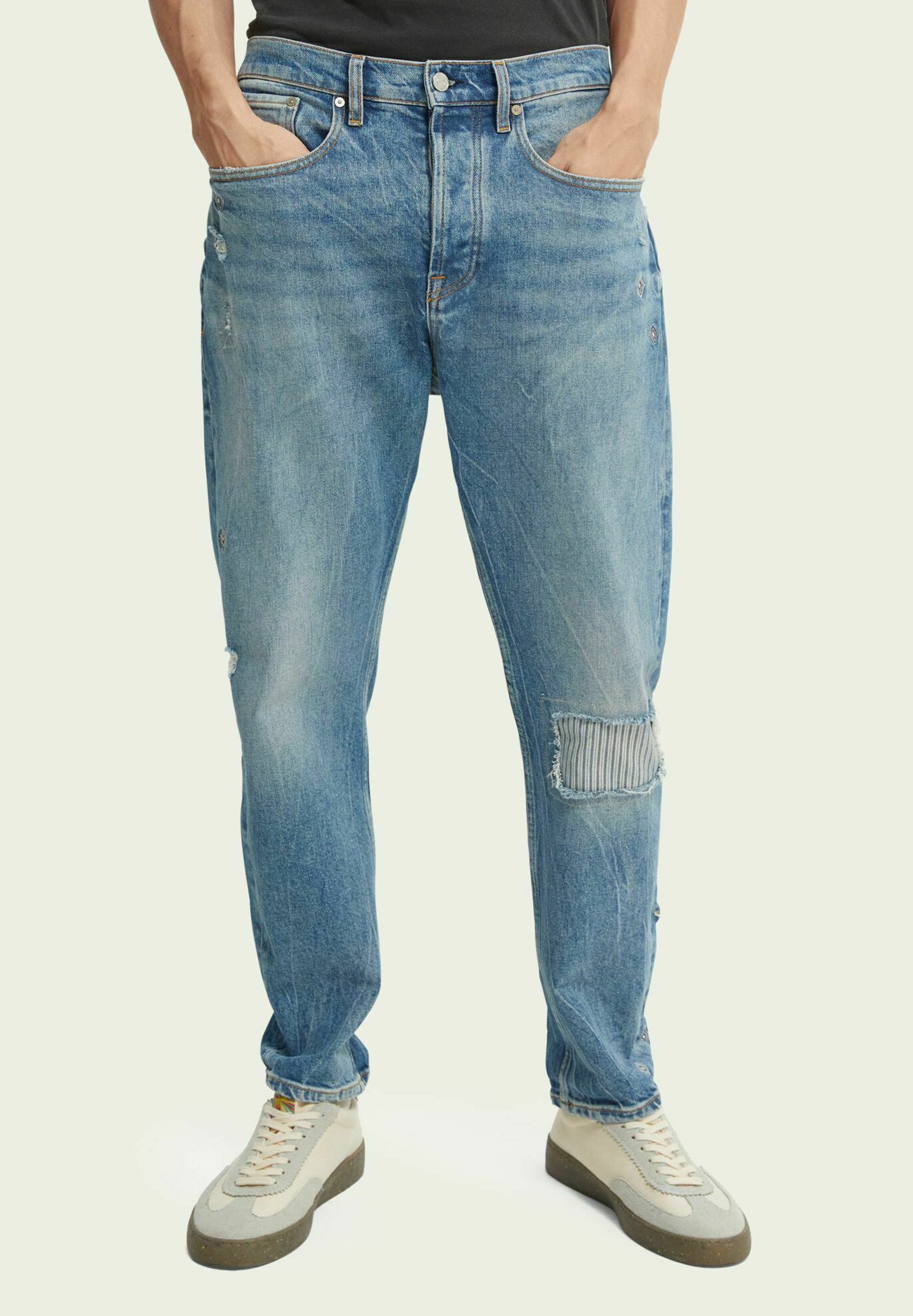 Scotch \u0026 Soda DEAN - Relaxed fit jeans - free the blauw repair/blauw -  Zalando.nl