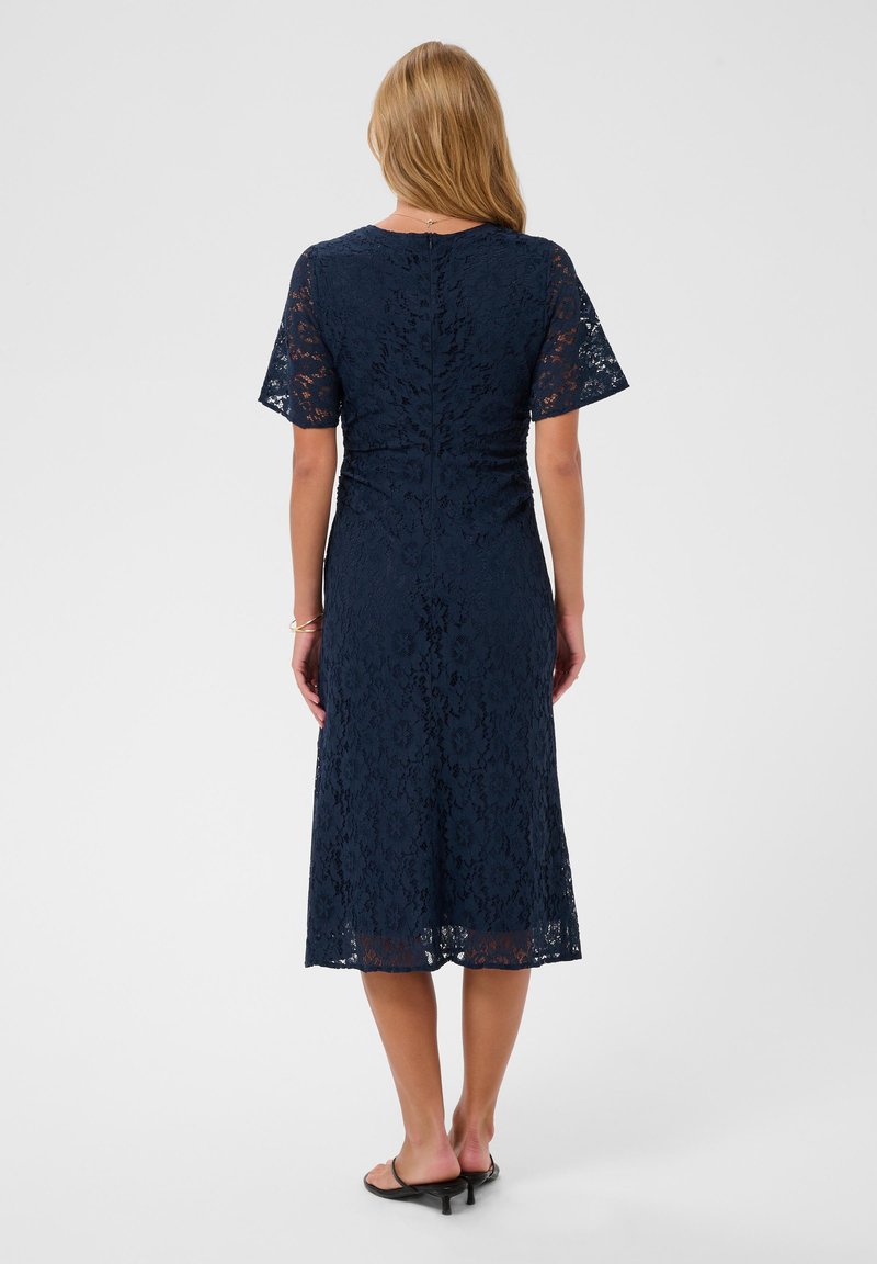 casual spring dresses near me Zeagoo Easter Dress Loose Bohemian Floral Dress XADYUY Girls Casual Dresses Womens Fashion Solid Lace M (10) Style:Blue flocked fishtail dress (skin tone knitted tube top skirt) [yb252127]